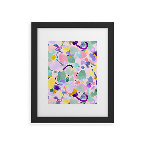 Ninola Design Abstract geometry dream Purple pink Framed Art Print