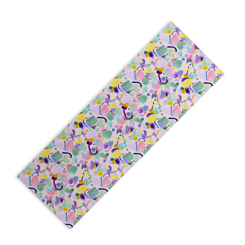 Ninola Design Abstract geometry dream Purple pink Yoga Mat