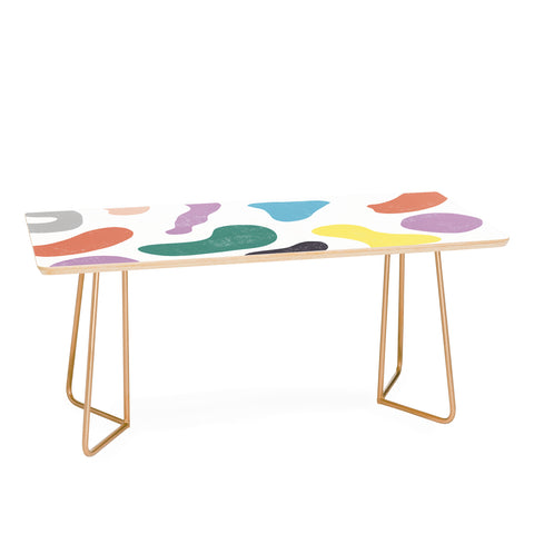 Ninola Design Abstract Memphis Shapes Red Coffee Table