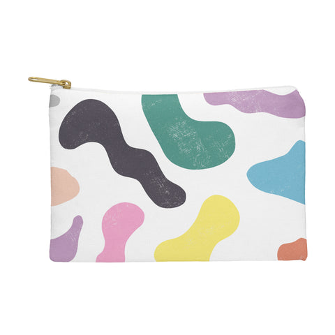 Ninola Design Abstract Memphis Shapes Red Pouch