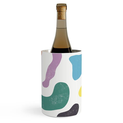 Ninola Design Abstract Memphis Shapes Red Wine Chiller
