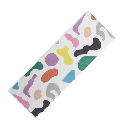 Ninola Design Abstract Memphis Shapes Red Yoga Mat