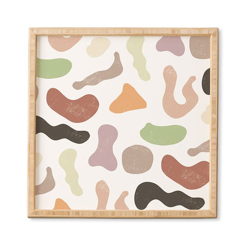 Ninola Design Abstract Memphis Terracota Framed Wall Art