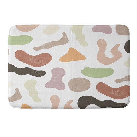 Ninola Design Abstract Memphis Terracota Memory Foam Bath Mat