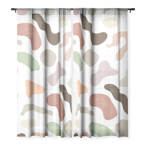 Ninola Design Abstract Memphis Terracota Sheer Non Repeat