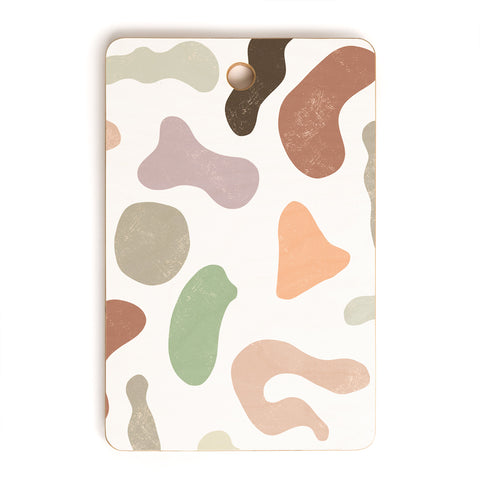 Ninola Design Abstract Memphis Terracota Cutting Board Rectangle