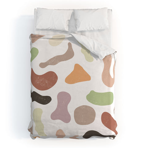 Ninola Design Abstract Memphis Terracota Duvet Cover