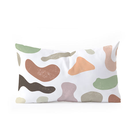 Ninola Design Abstract Memphis Terracota Oblong Throw Pillow