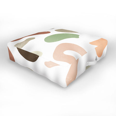 Ninola Design Abstract Memphis Terracota Outdoor Floor Cushion