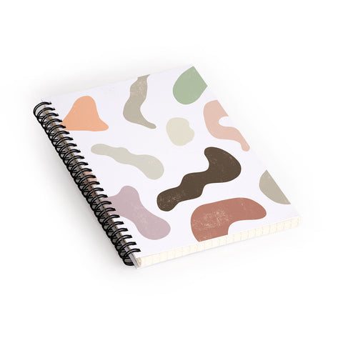 Ninola Design Abstract Memphis Terracota Spiral Notebook