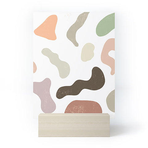 Ninola Design Abstract Memphis Terracota Mini Art Print