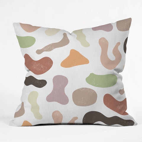 Ninola Design Abstract Memphis Terracota Outdoor Throw Pillow