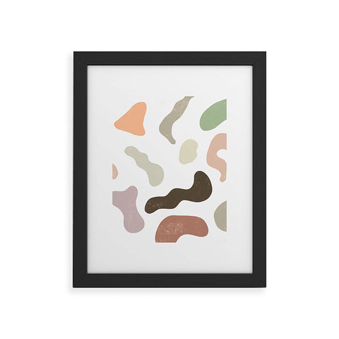 Ninola Design Abstract Memphis Terracota Framed Art Print