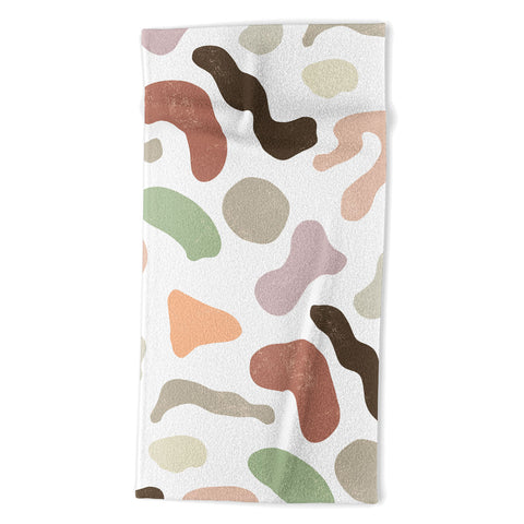 Ninola Design Abstract Memphis Terracota Beach Towel