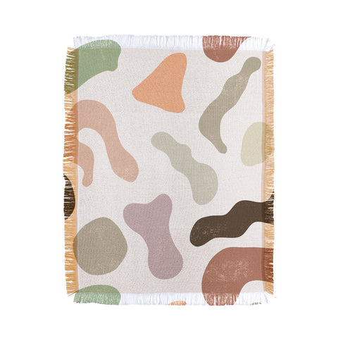 Ninola Design Abstract Memphis Terracota Throw Blanket