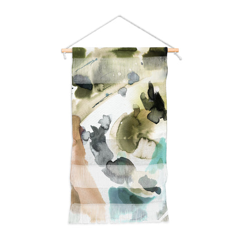 Ninola Design Abstract Painting Gold Blue Wall Hanging Portrait