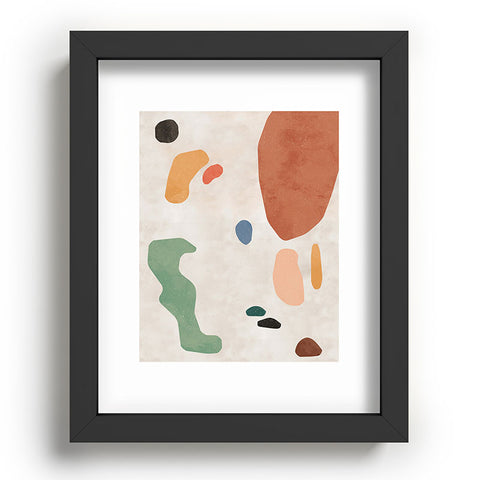 Ninola Design Abstract Shapes Terracota Recessed Framing Rectangle