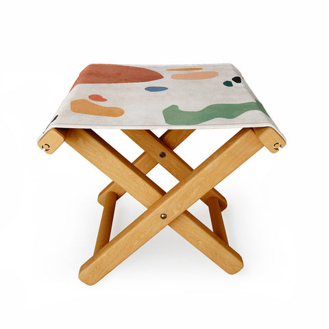 Ninola Design Abstract Shapes Terracota Folding Stool