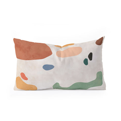 Ninola Design Abstract Shapes Terracota Oblong Throw Pillow