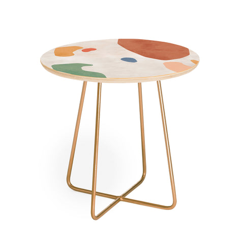 Ninola Design Abstract Shapes Terracota Round Side Table