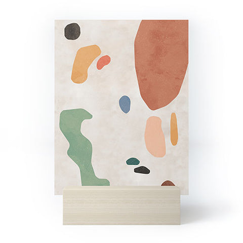 Ninola Design Abstract Shapes Terracota Mini Art Print