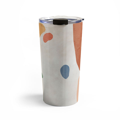 Ninola Design Abstract Shapes Terracota Travel Mug