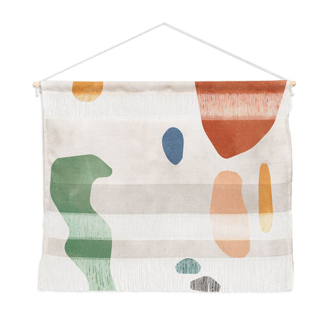 Ninola Design Abstract Shapes Terracota Wall Hanging Landscape