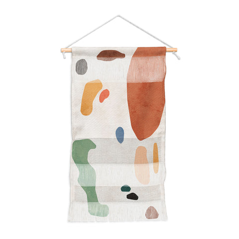 Ninola Design Abstract Shapes Terracota Wall Hanging Portrait