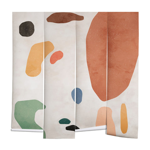 Ninola Design Abstract Shapes Terracota Wall Mural