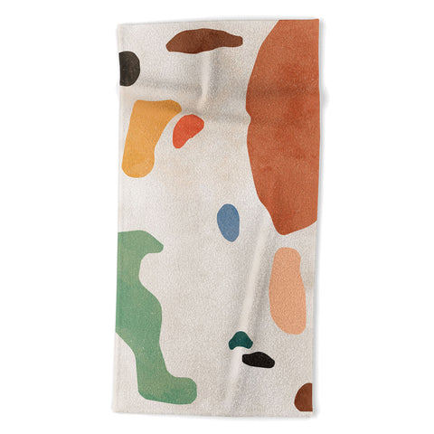 Ninola Design Abstract Shapes Terracota Beach Towel