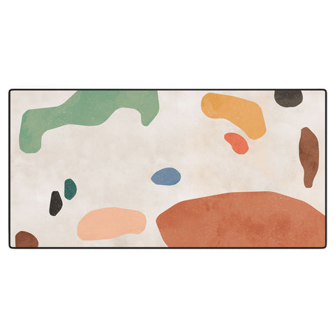 Ninola Design Abstract Shapes Terracota Desk Mat