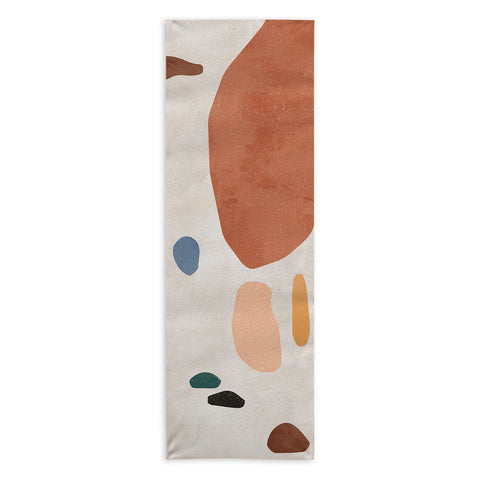 Ninola Design Abstract Shapes Terracota Yoga Towel