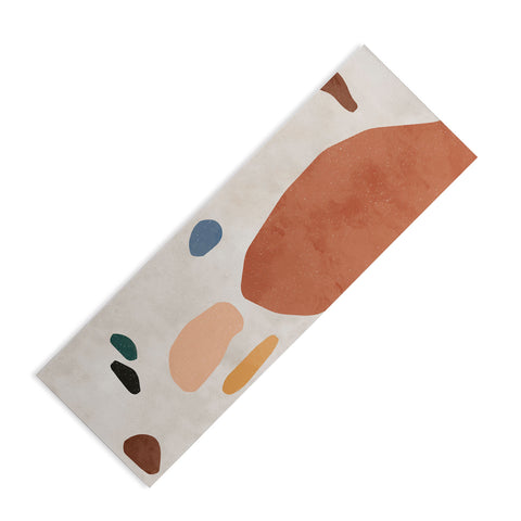 Ninola Design Abstract Shapes Terracota Yoga Mat