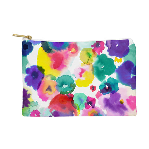 Ninola Design Abstract spring blooms watercolor Pouch