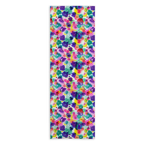Ninola Design Abstract spring blooms watercolor Yoga Towel