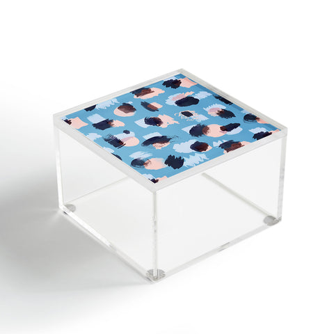 Ninola Design Abstract stains blue Acrylic Box