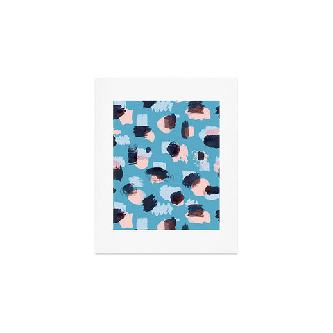 Ninola Design Abstract stains blue Art Print