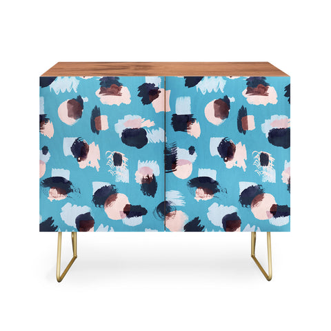 Ninola Design Abstract stains blue Credenza