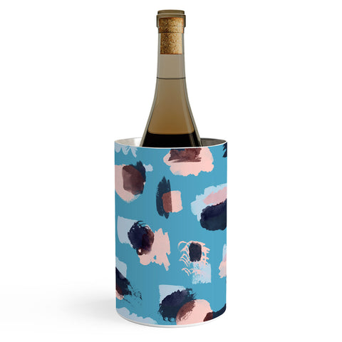 Ninola Design Abstract stains blue Wine Chiller