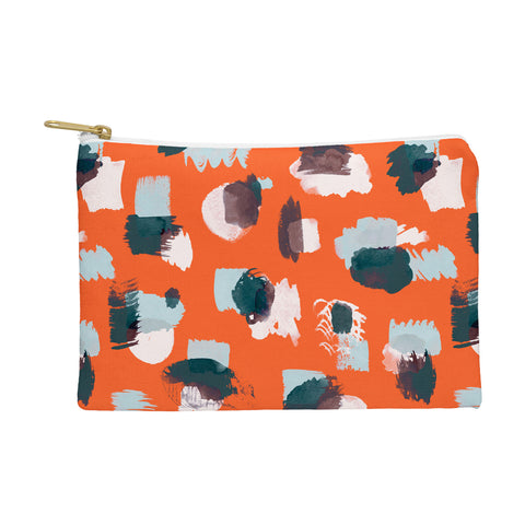 Ninola Design Abstract stains painting red Pouch