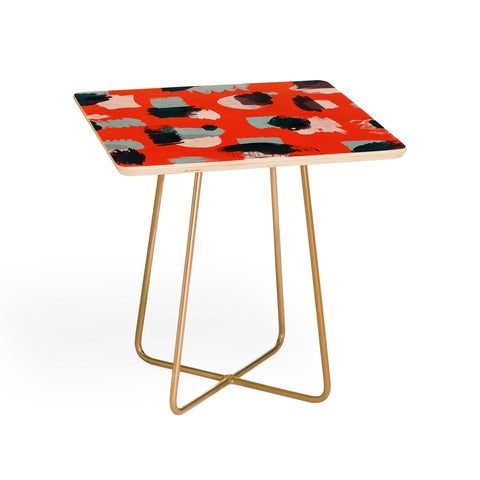 Ninola Design Abstract stains painting red Side Table