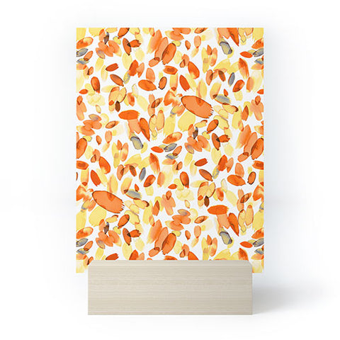 Ninola Design Abstract Summer Petals Orange Mini Art Print