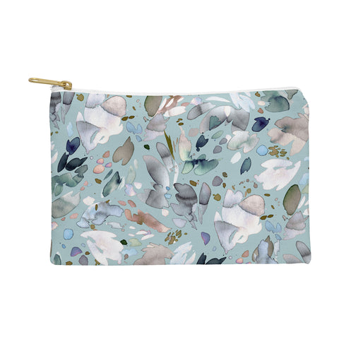Ninola Design Abstract texture floral Blue Pouch