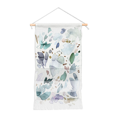 Ninola Design Abstract texture floral Blue Wall Hanging Portrait