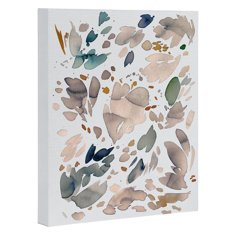 Ninola Design Abstract texture floral Gold Art Canvas
