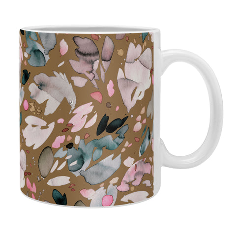 Ninola Design Abstract texture floral Gold Coffee Mug