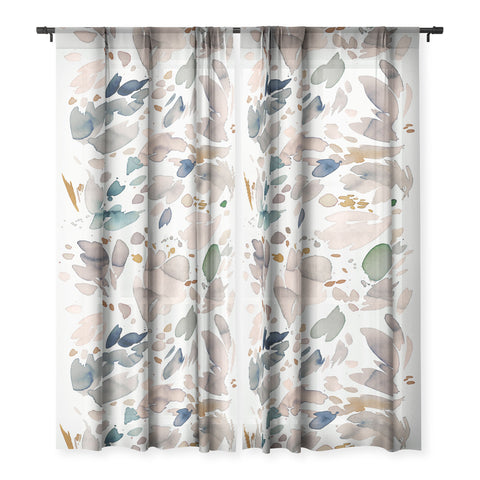 Ninola Design Abstract texture floral Gold Sheer Non Repeat