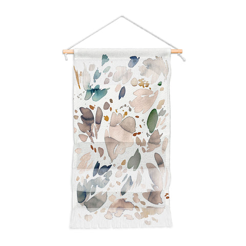 Ninola Design Abstract texture floral Gold Wall Hanging Portrait