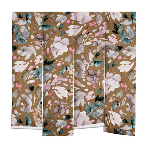 Ninola Design Abstract texture floral Gold Wall Mural