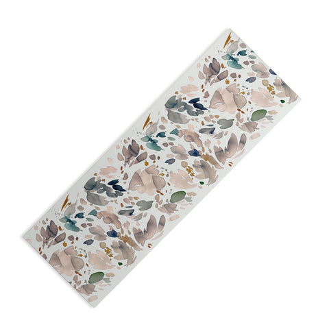 Ninola Design Abstract texture floral Gold Yoga Mat